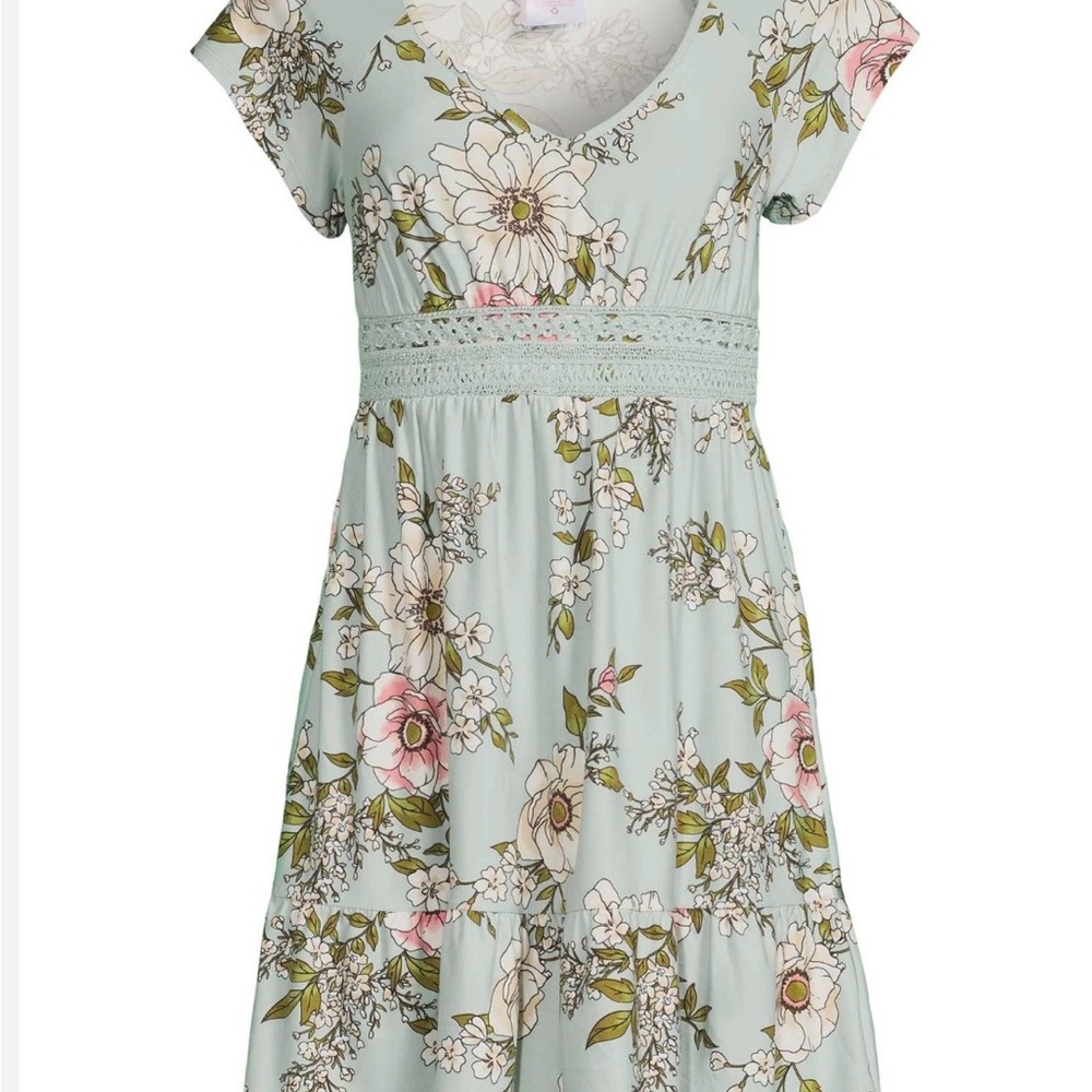 No Boundaries Floral Dress in Mint and Pink